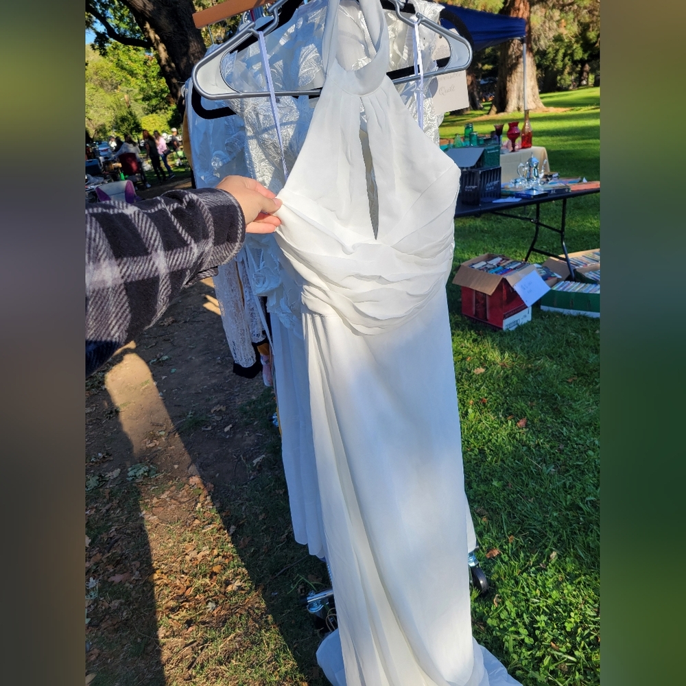 Halter bridal dress